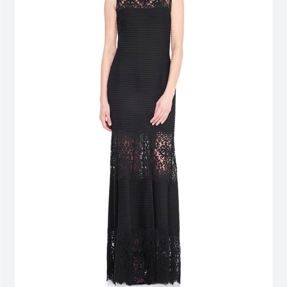 Tadashi Shoji Black Lace Maxi Dress